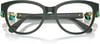 Swarovski Womens Sk2004f Low Bridge Fit Round Prescription Eyewear FramesDark GreenDemo Lens