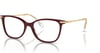 Swarovski Womens Sk2010f Low Bridge Fit Square Prescription Eyewear FramesBurgundyDemo Lens