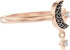 SWAROVSKI Womens Symbolic Moon Ring Collection Rose Gold Tone Finish Black Crystals Clear CrystalsSWAROVSKI Womens Symbolic Moon Ring Collection Rose Gold Tone Finish Black Crystals Clear Crystals