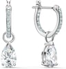 Swarovski Attract Necklace Earring and Bracelet Crystal Jewelry Collection Rhodium Tone FinishHoop Earrings