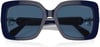 Swarovski Womens Sk6001 Square SunglassesOpal BlueDark Blue