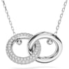 SWAROVSKI Dextera Pendant Necklace with Interlocking Loop and Clear CrystalsWhite