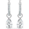 Swarovski Attract Necklace Earring and Bracelet Crystal Jewelry Collection Rhodium Tone FinishHoop Earrings