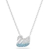 Swarovski Iconic Swan Crystal Necklace and Earrings Jewelry CollectionBlueClear Crystal Necklace