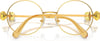 Swarovski Womens Sk1001 Round Prescription Eyewear FramesYellowDemo Lens