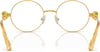 Swarovski Womens Sk1001 Round Prescription Eyewear FramesYellowDemo Lens