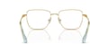 Swarovski Womens Sk1003 Square Prescription Eyewear FramesGoldBlueDemo Lens