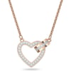 SWAROVSKI Lovely Bracelet amp Necklace Jewelry Collection Clear CrystalsNecklace  Rose Gold Tone Finish