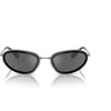 Swarovski Womens Sk7004 Oval SunglassesDark SilverBlackGrey Mirrored Black