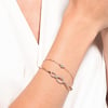 SWAROVSKI Infinity Twist Jewelry Collection Bracelets amp Necklaces Rhodium amp Rose Gold Tone Finish Clear CrystalsBangle Bracelet  Rose Gold Tone