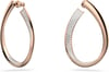 Swarovski Exist Crystal Earring and Necklace Jewelry Collection Clear CrystalsHoop Earrings  Rose Gold Tone Finish