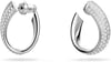 Swarovski Exist Crystal Earring and Necklace Jewelry Collection Clear CrystalsSmall Hoop Earrings  Rhodium Tone Finish