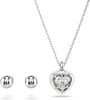 Swarovski Hyperbola set Heart Clear Rhodium FinishedSwarovski Hyperbola set Heart Clear Rhodium Finished