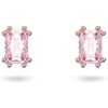 SWAROVSKI Stilla Stud Earrings Collection Amber Blue and Pink Stones in Multiple Metal FinishesPink Stud Earrings