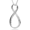 Infinity Pendant Necklace - Rhodium Tone Finish