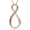 Infinity Pendant Necklace - Rose Gold Tone Finish