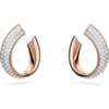 Swarovski Exist Crystal Earring and Necklace Jewelry Collection Clear CrystalsSmall Hoop Earrings  Gold Tone Finish