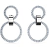 Swarovski Hollow Collection Hoop EarringsBlue  Rhodium Finish