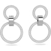 Swarovski Hollow Collection Hoop EarringsWhite  Rhodium Finish