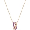 Swarovski Twist Row Crystal Necklace Jewelry CollectionPurple Crystals  Rose Gold Tone