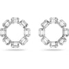 SWAROVSKI Womens Millenia Circle Earrings Rhodium FinishHoop Earrings  Clear Crystals