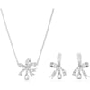 Swarovski Volta Necklace and Earrings Jewelry Set with Crystal Bow MotifRhodium Finish