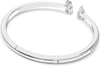 SWAROVSKI Attract Cuff Bracelet Jewelry Collection Rhodium Tone Finish Clear CrystalsSmall