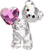 SWAROVSKI Kris Bears Peppermint Candy Figurine 2021 Annual Edition Clear Crystal with Red and Green Accents Part of The Kris Bears CollectionTake My Heart