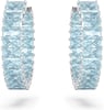 SWAROVSKI Matrix Crystal Earrings Collection Blue Clear and Pink Crystals on Multiple FinishesBlue Baguette Cut Earrings