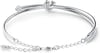 SWAROVSKI Womens Lifelong Heart Crystal Jewelry Collection Rhodium Tone FinishBangle Bracelet