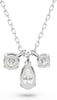 Swarovski Attract Pear Jewelry Collection Rhodium Finish Clear CrystalsPendant Necklace