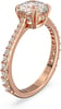 Swarovski Constella Cocktail Ring Jewelry Collection Princess Cut Clear CrystalsRose Gold Tone Finish US 6EU 52