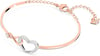 Swarovski Infinity Heart Jewelry Collection Necklaces and Bracelets Rose Gold amp Rhodium Tone Finish Clear CrystalsBangle Bracelet