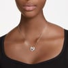 Swarovski Matrix Crystal Jewelry Collection with Heart Symbols and Rhodium Finished MetalHeart Pendant Necklace