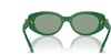 Swarovski Womens Sk6002 Oval SunglassesDark GreenAzure Internal Mirrored Silver