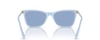 Swarovski Womens Sk6004 Rectangular SunglassesClear BlueLight Blue Mirrored Silver