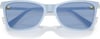 Swarovski Womens Sk6004 Rectangular SunglassesClear BlueLight Blue Mirrored Silver