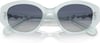 Swarovski Womens Sk6005 Cat Eye SunglassesLight Blue OpalBlue Gradient