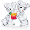 SWAROVSKI Kris Bears Peppermint Candy Figurine 2021 Annual Edition Clear Crystal with Red and Green Accents Part of The Kris Bears CollectionBest Friends