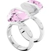 SWAROVSKI Lucent Crystal Ring Jewelry Collection Rhodium Tone Finish Pink CrystalsUS 5EU 50