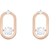 Drop Pierced Earrings - Clear Crystals