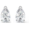 Swarovski Attract Pear Jewelry Collection Rhodium Finish Clear CrystalsStud Pierced Earrings