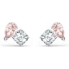 Swarovski Attract Soul Jewelry Collection Pink Crystals Clear CrystalsStud Earrings  PinkClear Crystals