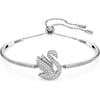 Swarovski Iconic Swan Crystal Necklace Earrings Bracelet Jewelry Collection Clear Crystals on a Rhodium Tone FinishBracelet