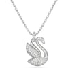 Swarovski Iconic Swan Crystal Necklace Earrings Bracelet Jewelry Collection Clear Crystals on a Rhodium Tone FinishPendant Necklace