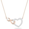 Swarovski Infinity Heart Jewelry Collection Necklaces and Bracelets Rose Gold amp Rhodium Tone Finish Clear CrystalsPendant Necklace