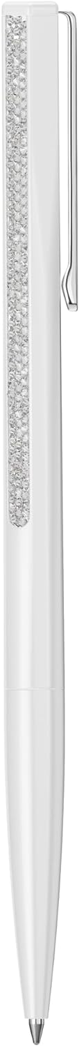 Swarovski Crystal Shimmer ballpoint pen White lacquered Chrome platedSwarovski Crystal Shimmer ballpoint pen White lacquered Chrome plated