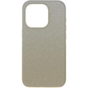 SWAROVSKI High Smartphone Case for iPhone 15 Pro Black Crystals Part of The High CollectioniPhone 15 Pro Gold Tone