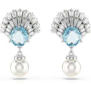 Swarovski Idyllia drop earrings Shell Blue Rhodium FinishedSwarovski Idyllia drop earrings Shell Blue Rhodium Finished