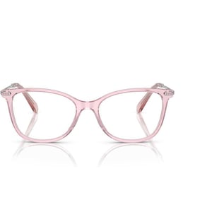 Swarovski Womens Sk2010f Low Bridge Fit Square Prescription Eyewear FramesTransparent RoseDemo Lens